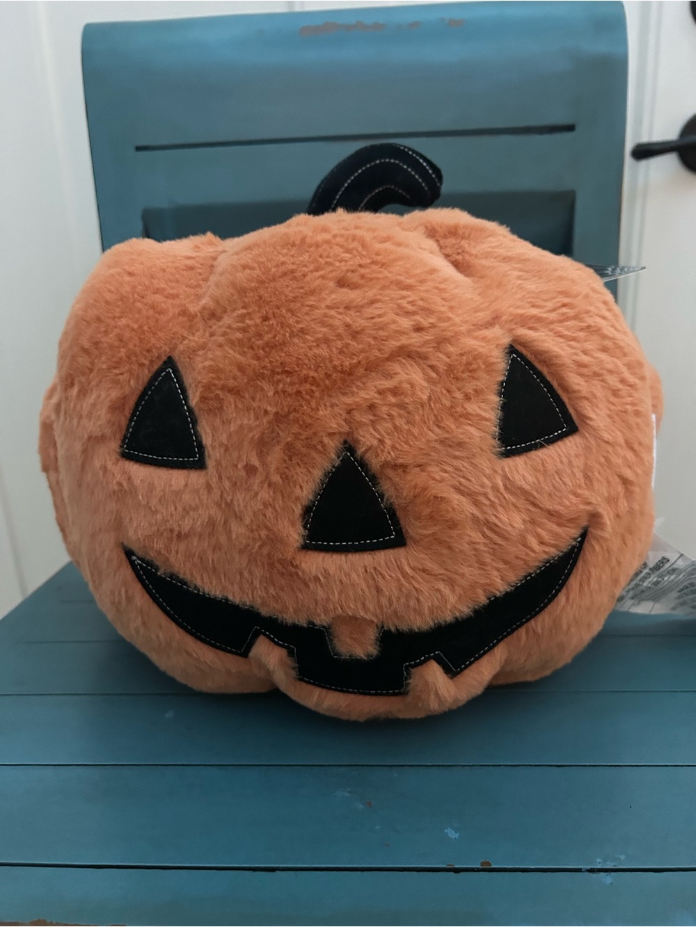 “New” Martha Stewart Faux Fur Decorative Jack-o-lantern Pillow